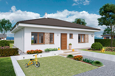 House plans of bungalow O110